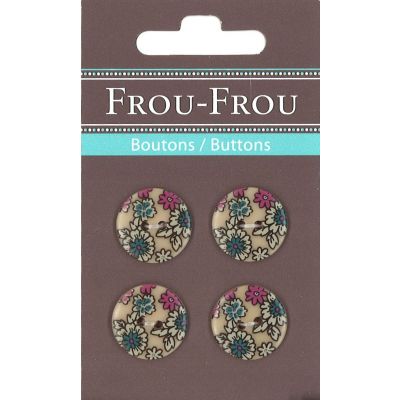 Boutons Fleuri Rose Saumon