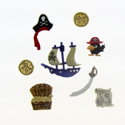 Récréatys Sachet boutons fantaisie motifs pirates