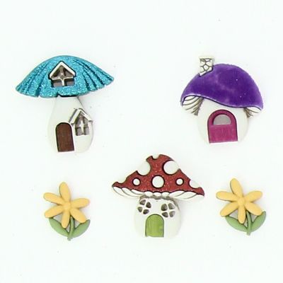 Récréatys Sachet boutons fantaisie Fées Maisons