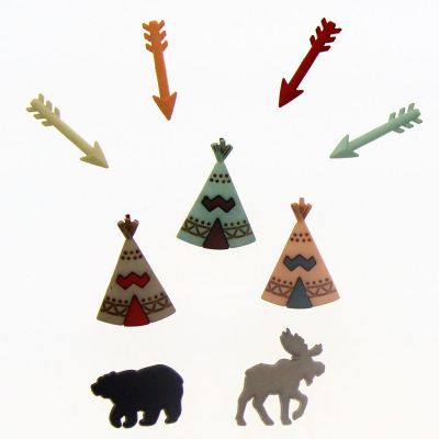 Récréatys Sachet boutons fantaisie indiens tipis