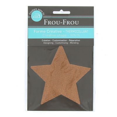 THERMOCOLLANT ETOILE TOUT CE QUI BRILLE 11x11cm Frou-Frou ROSE CUIVRE SCINTILLANT