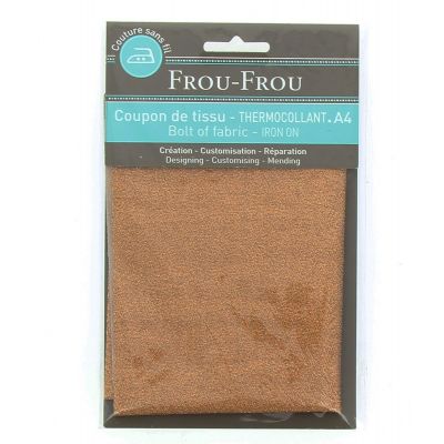 THERMOCOLLANT TISSU TOUT CE QUI BRILLE A4 Frou-Frou ROSE CUIVRE SCINTILLANT