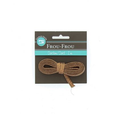 SPAGHETTI TOUT CE QUI BRILLE ROSE CUIVRE SCINTILLANT 6mm - PRIX AU METRE