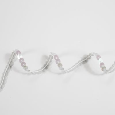 Bobinette Ruban Sequins Ivoire 6 mm x 5 m