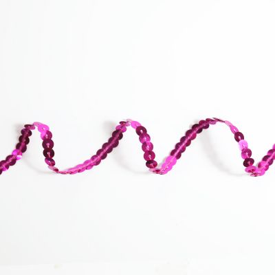 Bobinette Ruban Sequins Fushia 6 mm x 5 m