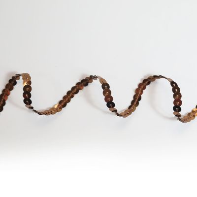 Bobinette Ruban Sequins Rose Cuivré 6 mm x 5 m