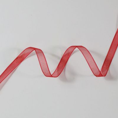 Bobinette ruban 8mx6mm Organza Rouge vif