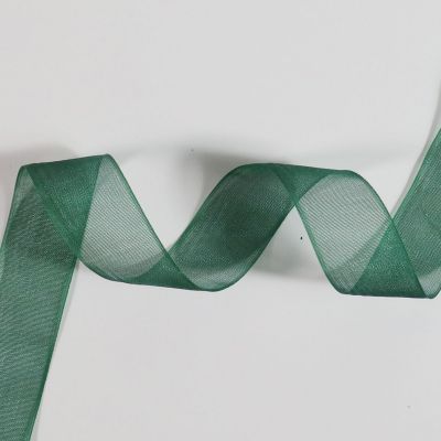 Bobinette Ruban Organza Emeraude 16 mm x 8 m