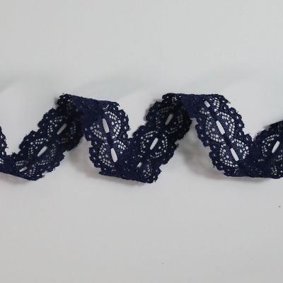 Bobinette dentelle 4mx22mm Dentelle Marine