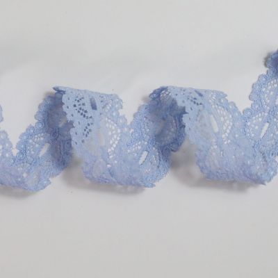 Bobinette dentelle 4mx22mm Dentelle bleu clair