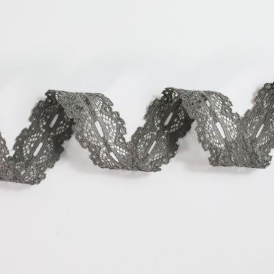 Bobinette dentelle 4mx22mm Dentelle Gris foncé