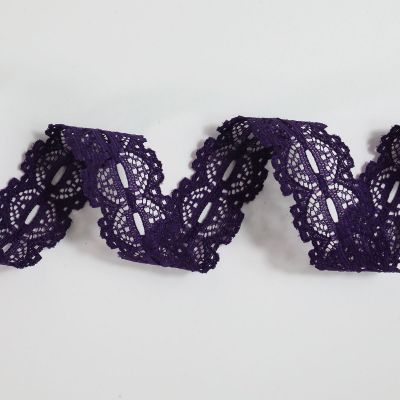 Bobinette dentelle 4mx22mm Dentelle Violet foncé