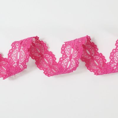 Bobinette dentelle 4mx22mm Dentelle Fushia
