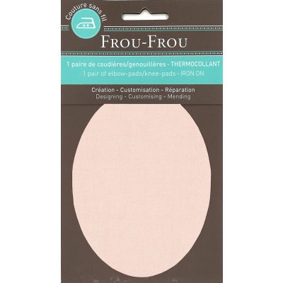 Genouillères-coudières thermocollantes Frou-frou 8, x12,1cm Uni Saumon