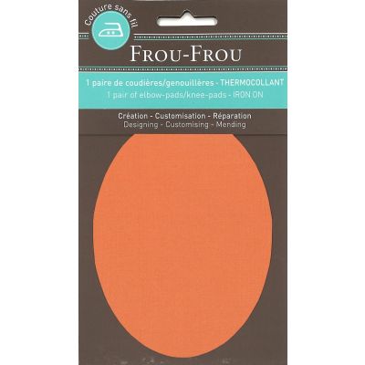 Genouillères-coudières thermocollantes Frou-frou 8, x12,1cm Uni Orange