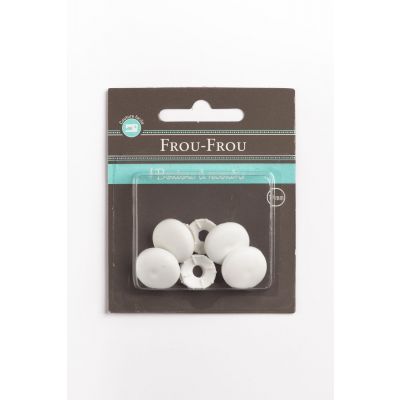 4 Boutons mercerie à recouvrir Blanc 19mm