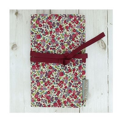 Pochette bijoux Fleuri Bordeaux petites fleurs